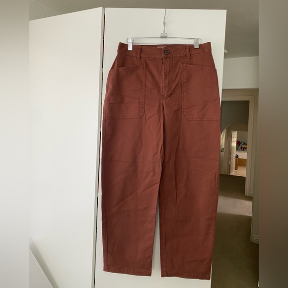 Universal Thread High-Rise Straight Leg Pants Rust Brown Size 8 - Picture 3 of 11